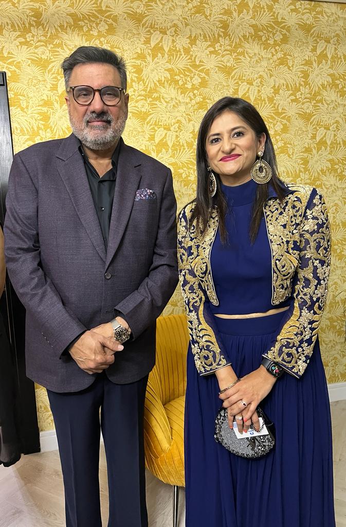 Reema Mahajan with Bollywood celebrity Boman Irani